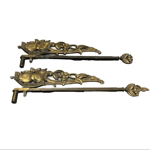 Antique Swing Arm Brass Curtain Rods Art N…